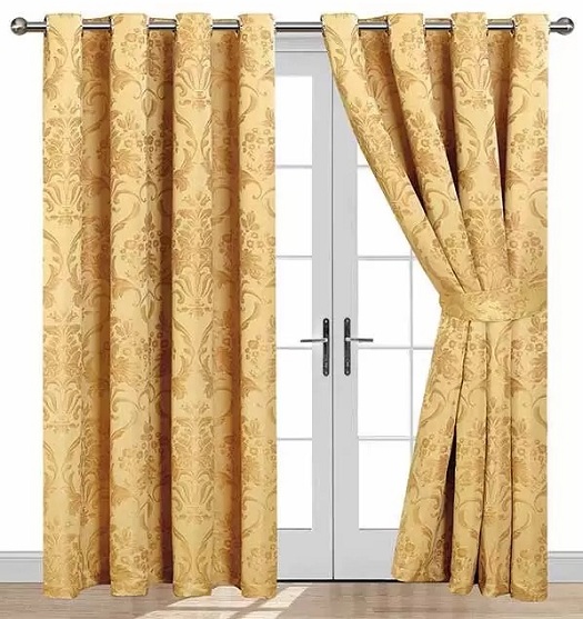 15 Latest Best Gold Curtain Designs, Gold Curtains Bedroom