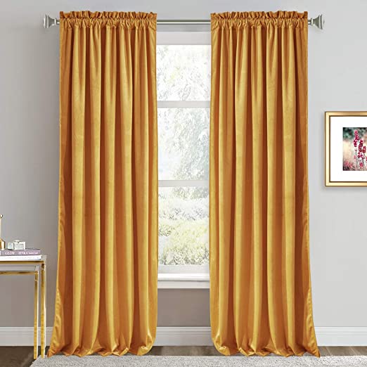 Gold Velvet Curtain Design