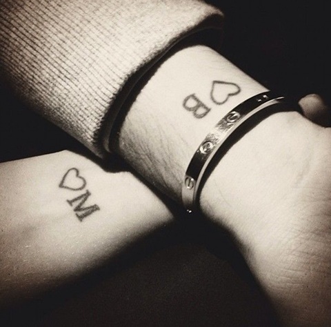 Initial Tattoos for Couples