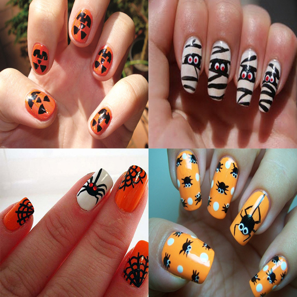 Simple and Easy Halloween Nail Art Designs 2018
