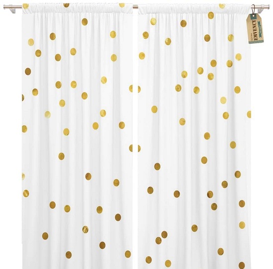 Gold Dot Curtains