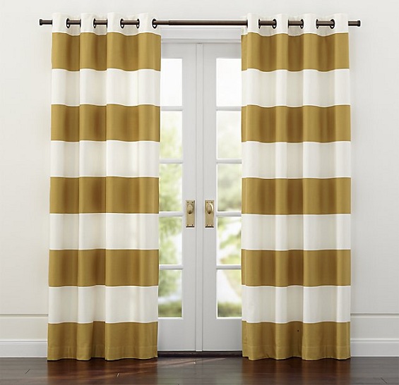 Gold Striped Curtains