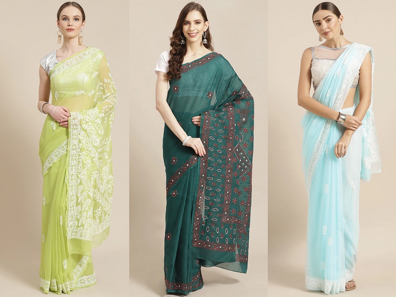 15 Best Designs Of Chikankari Sarees To Suit Every Women