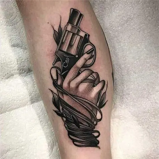 Gang Knife Gun Tattoo Design by 2FaceTattoo on DeviantArt