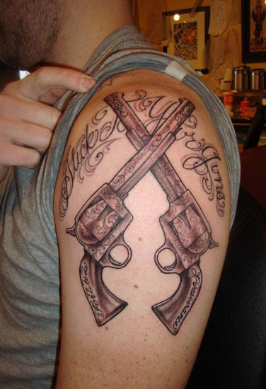 Best Gun Tattoo Designs With Pictures 3