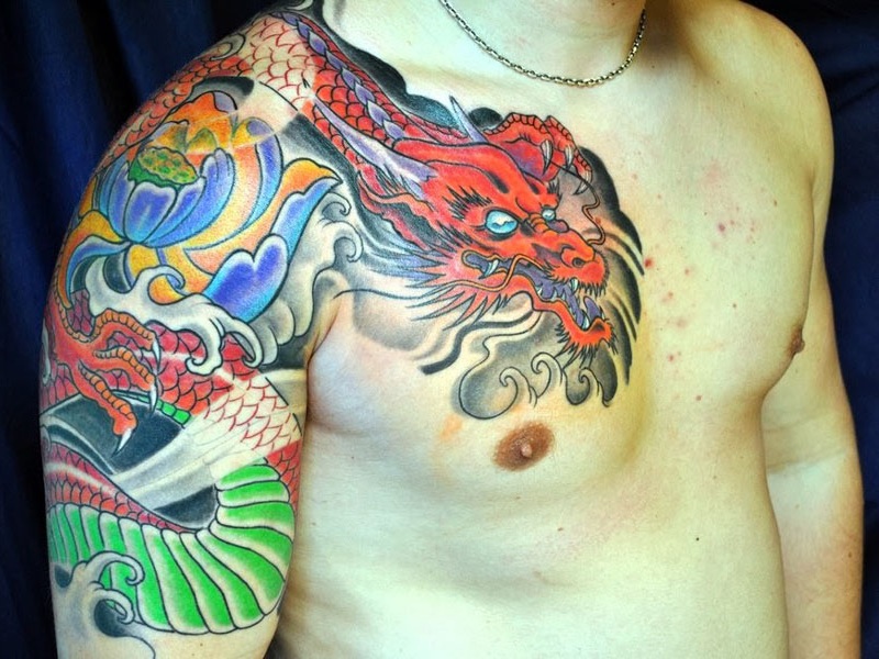female dragon shoulder tattoo ideas｜TikTok Search