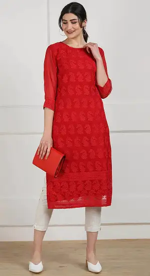 Cotton Stylish Straight Kurti Style  Achkan Casual Formal Party Wear  Regular Technics  Embroidery Work at Rs 750  Piece in Gurugram