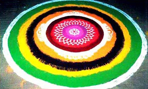 Rangoli Designs with Different Colours