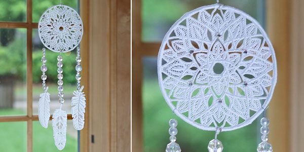 MEMIND Hand Made Lace Dreamcatcher Wedding Dreamcatcher Wedding Exotic Wind Bedroom Living Room Home Wall Decoration Pendant Wall Hanging,Green