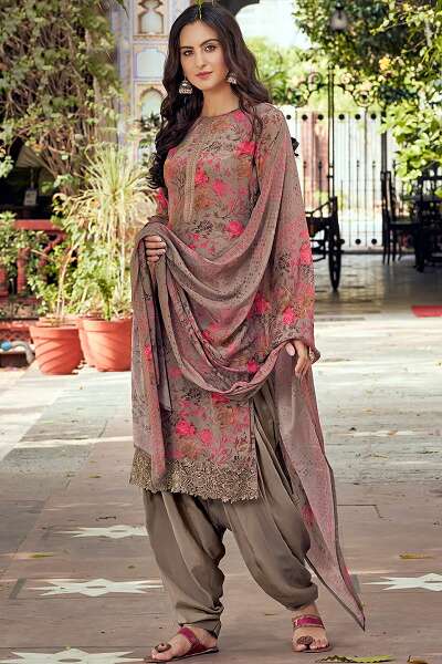 Purple Colour Palazza Suit Indian Designer Wedding Palazza Kameez Suit  Indian Wedding Wear Ready to Wear