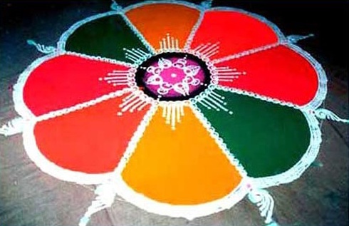 Rangoli Patterns with Different Shades