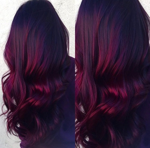natural burgundy hair