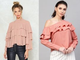 15 Latest Designs of Ruffle Tops Are Trending Now
