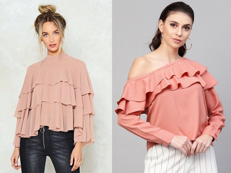 9 Latest Designs of Ruffle Tops Are Trending Now