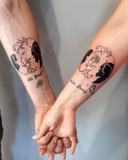 Best Couple Tattoo Design