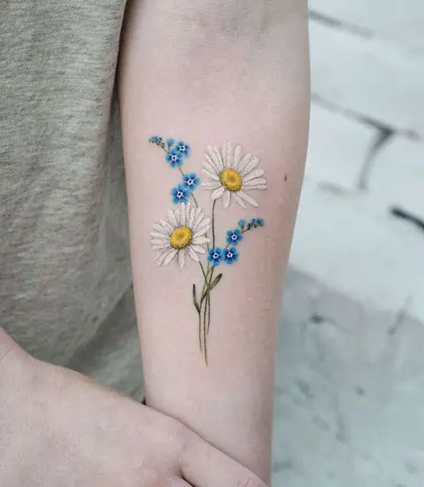 Daisy tattoo of a 125+ Daisy