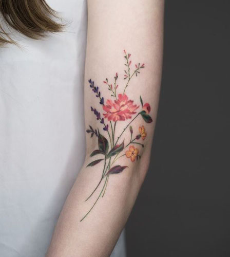 Wildflower Tattoo | Wildflower tattoo, Flower tattoo arm, Small flower  tattoos