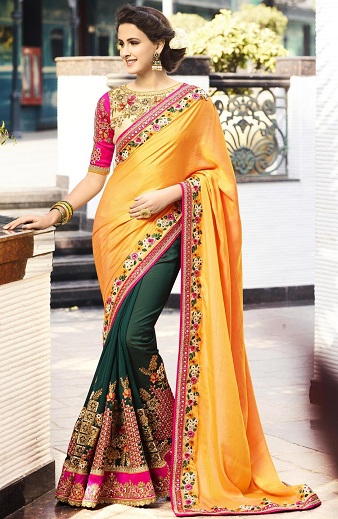 Floral Embroidery Saree