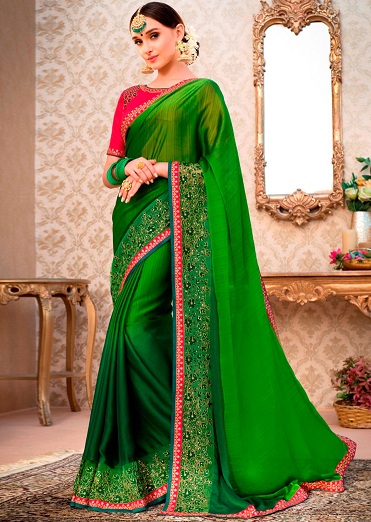 Georgette Sarees with Border