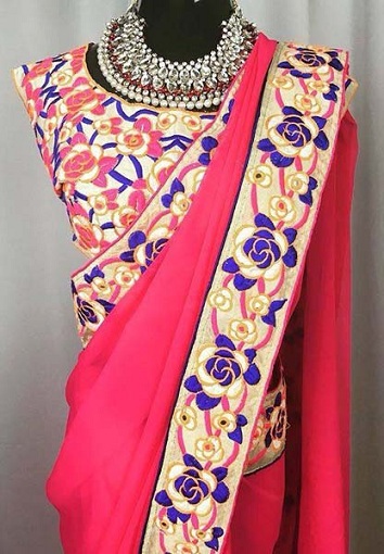 Kutch Embroidery Saree