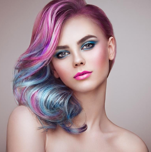 Colored hair looks for small heads