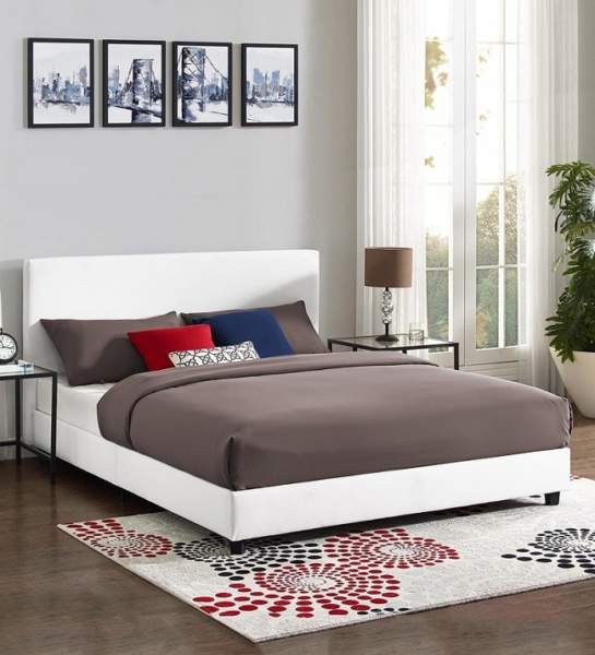 King Size Faux Leather Bed