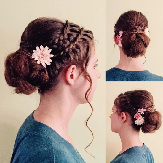 Sophisticated Braided Prom Updo Hairstyle
