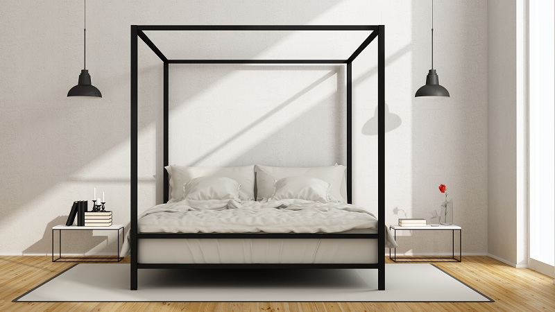10 Best Beautiful Canopy Bed Designs, Wooden Style Canopy Bed Frame