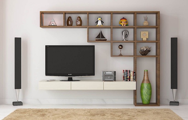 Tv Shelf Designs For Hall