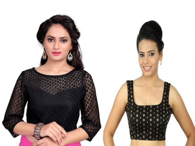 Best Collection Of Net Saree Blouse Neck Designs For Ladies