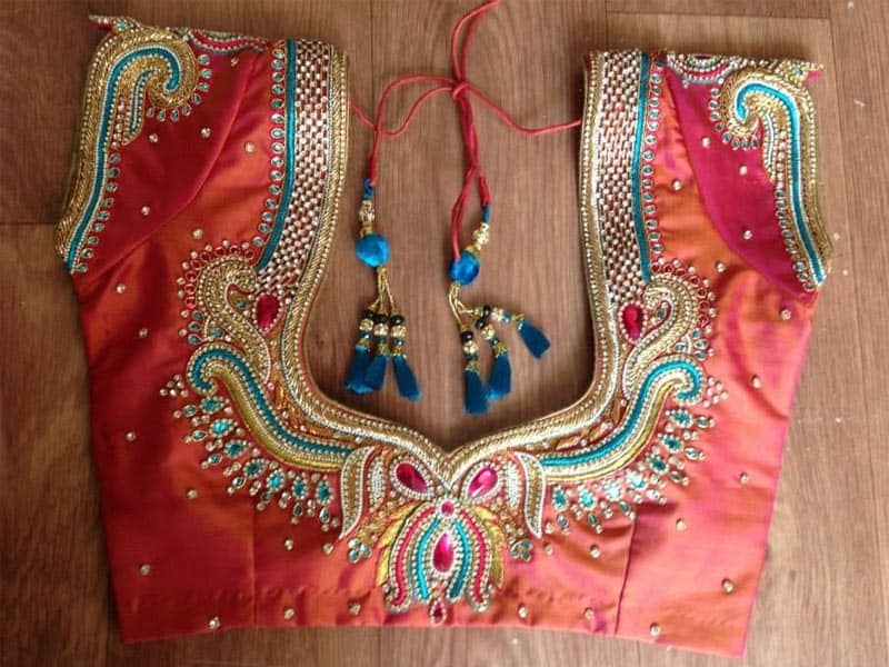9 Beautiful Maggam Work Designs For Pattu Blouses With Images