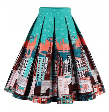 Graphic Print Skirt