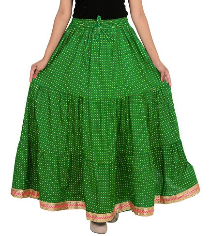 Green Broomstick Skirt