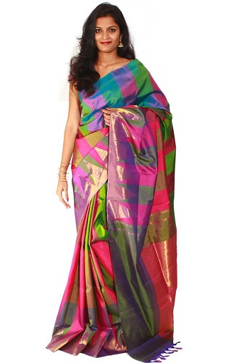 Multi-Color Uppada Sari