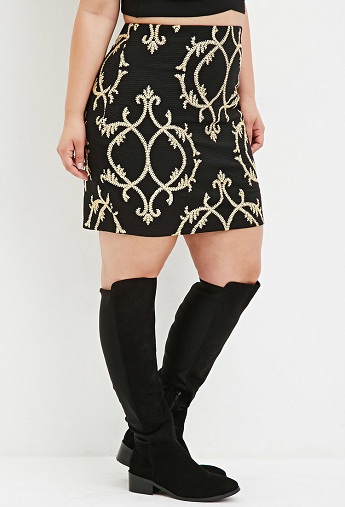 Patterned Bodycon Skirt
