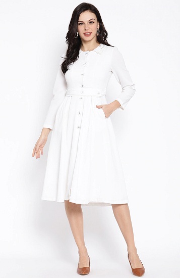 Plain White Shirt Dress
