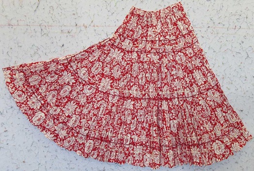 Red Broomstick Skirt