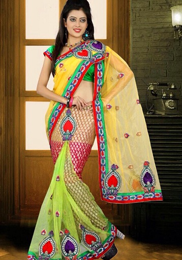 Wedding Lehenga Saree, Pattern : Plain, Printed, Feature : Comfortable,  Easily Washable at Best Price in Surat