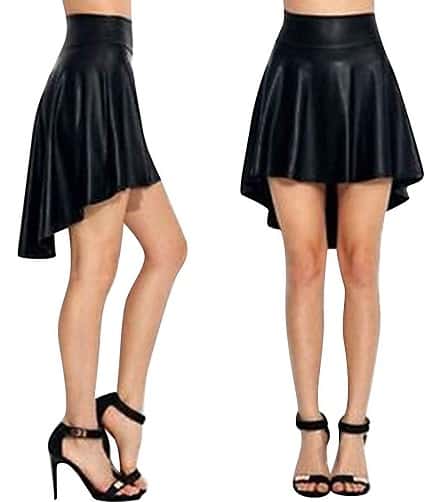 Asymmetrical Leather Skirts