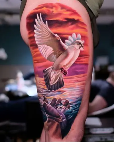 Pin by Максим Мельниченко on голубь  Tattoo stencil outline Cloud tattoo  Half sleeve tattoos drawings