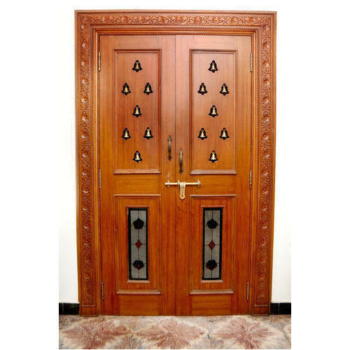 pooja room doors with bells