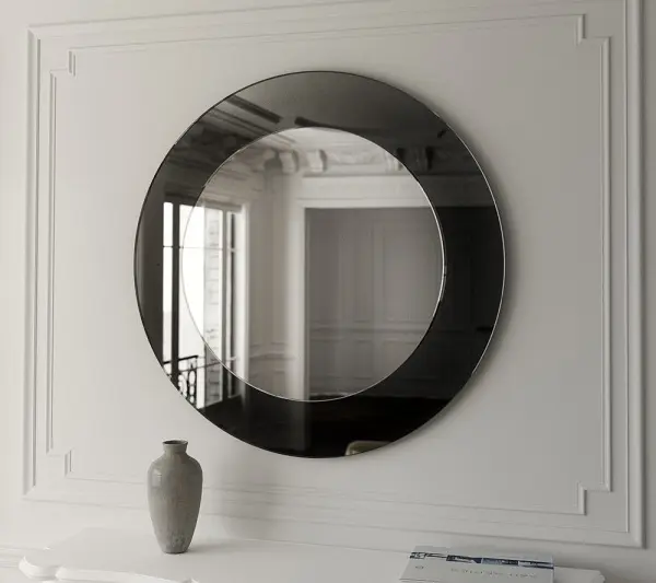 10 Best Round Mirror Designs With, Navy Blue Round Mirror
