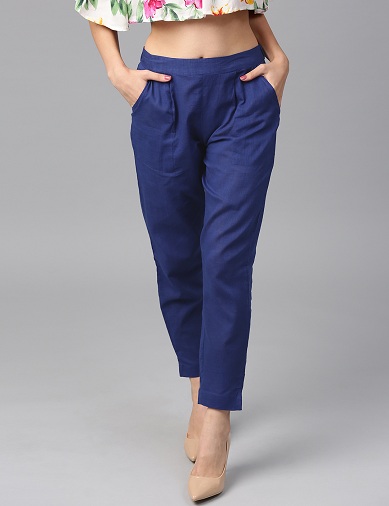 Blue Casual Trousers