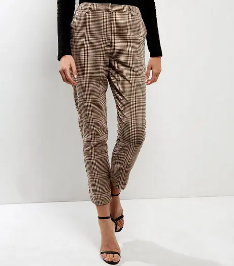 Buy Allen Solly Navy Chequered Trousers for Women Online  Tata CLiQ
