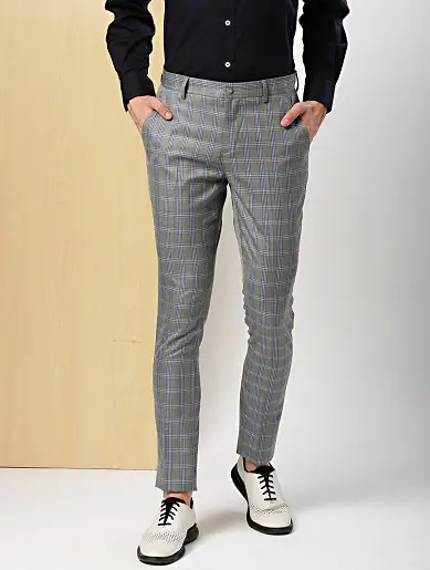 Buy Arrow New York Navy Slim Fit Trousers for Mens Online  Tata CLiQ