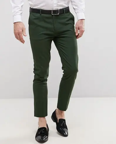 Buy Bottle Green Ankle Pant Cotton Silk for Best Price Reviews Free  Shipping