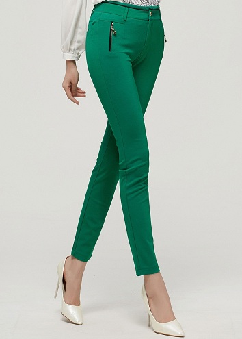 Green Skinny Trousers