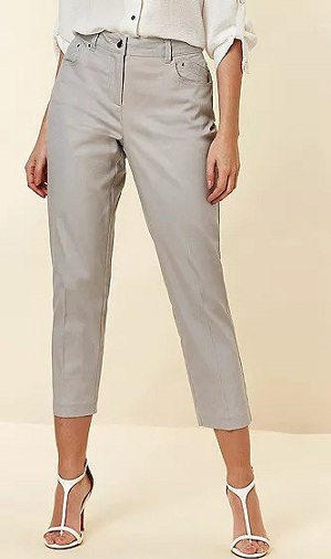 Grey Cropped Trousers