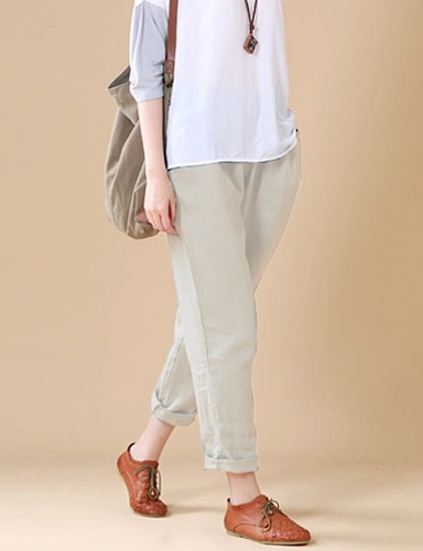 Baggy twill trousers - White - Ladies | H&M IN