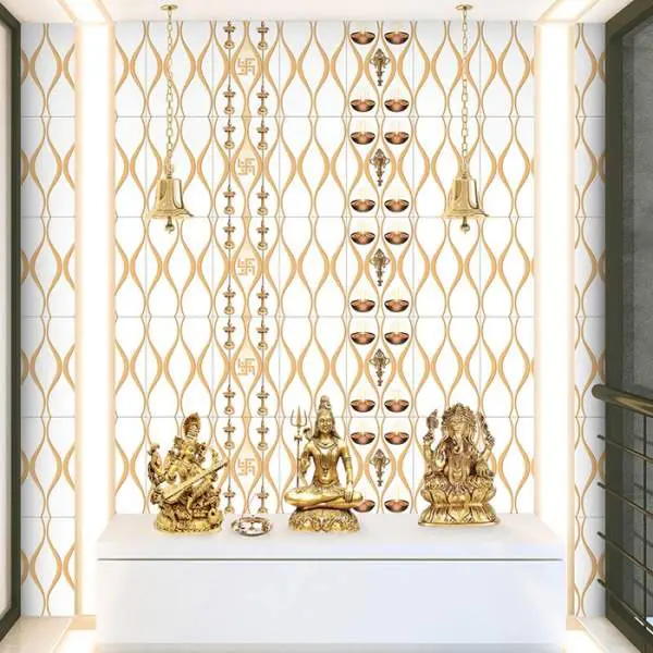 10 Latest Pooja Room Tiles & Marble Designs With Pictures